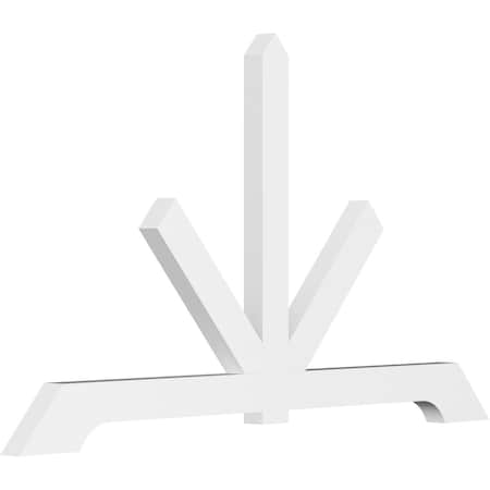 Ekena Millwork Vanguard Architectural Grade PVC Gable Bracket, 108"W x 63"H x 4"D x 6"F, 14/12 Pitch GBP108X63X0406VAN00